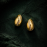 Wave Stud Earring – Gold