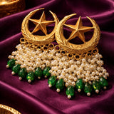 Moon with Star  Earrings