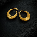 Celeste Star Gold Hoops