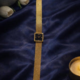 Aurora Square Dial Mesh Bracelet