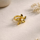 Golden Orchid Ring