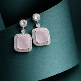 Roselle Square Zircon Earring