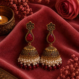 Ruby Pearl Royale Jhumka