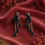 Meher Drop Bird Earring – Black