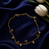 Golden Heart Charm Bracelet