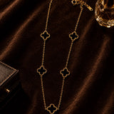Midnight Clover Necklace